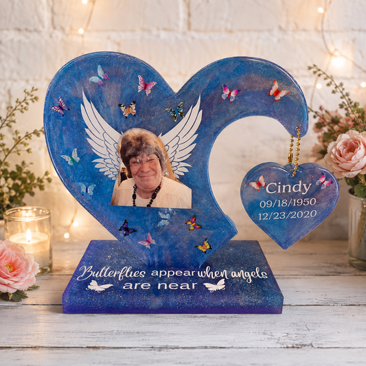 Memorial Butterfly Heart Keepsake