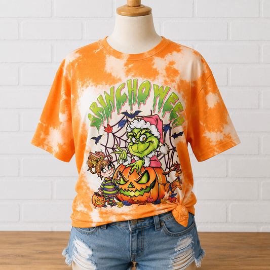 🎃💚 Spooky Vibes Grinch Graphic Tee