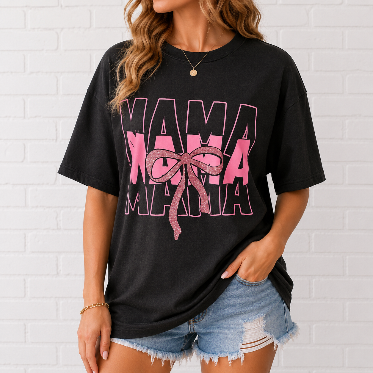 Mama Bow Graphic T-Shirt