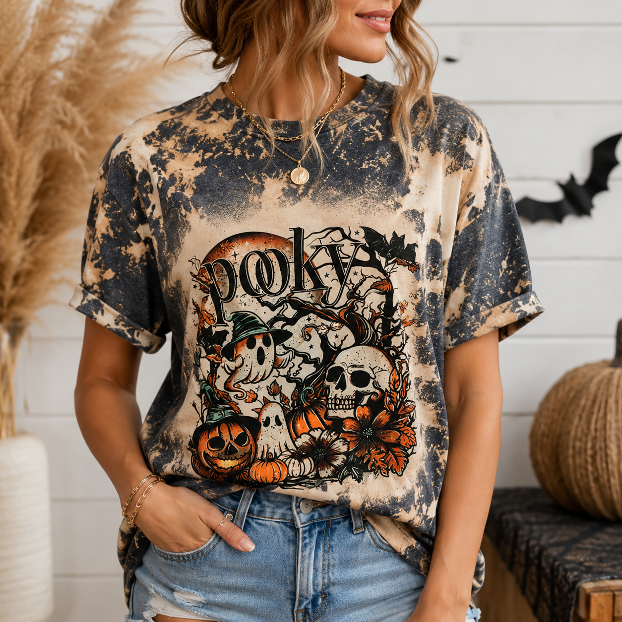 🎃 Spooky Season Ghosts & Pumpkins T-Shirt